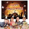 Halloween-Vorabend-Thema Kulisse Nachtburg Mond Kürbislichter Skelett-Familie Party-Fotokulisse Horror-Fotografie Hintergründe