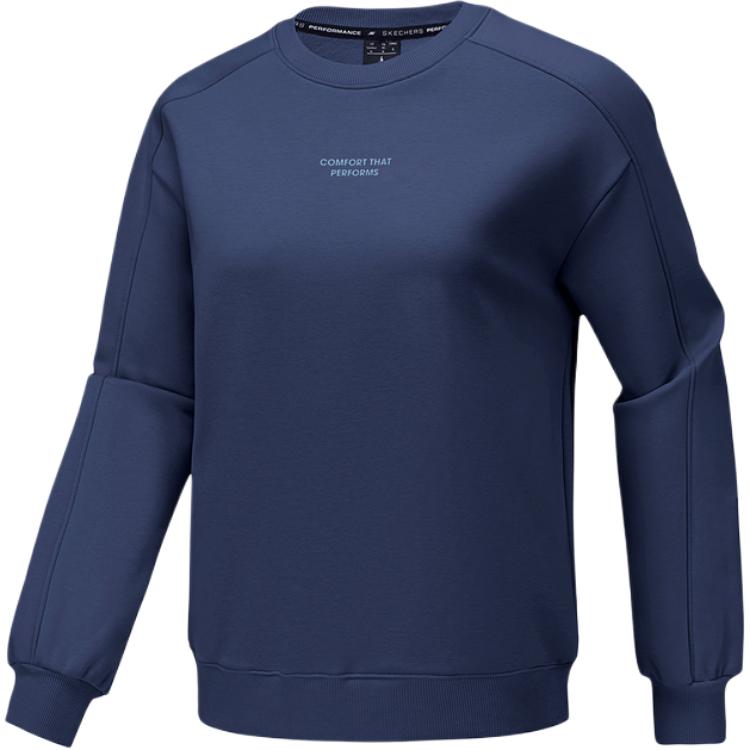 Skechers Technology Pullover Warmth Retention Comfortable Crew Neck Sweatshirt Women sweatshirt P425W074-02MZ M
