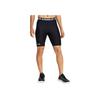 Under Armour Breathable Comfortable Butt-Lifting Skin-Friendly Letter Logo Printed Sports Shorts Women shorts Black 1384003-001