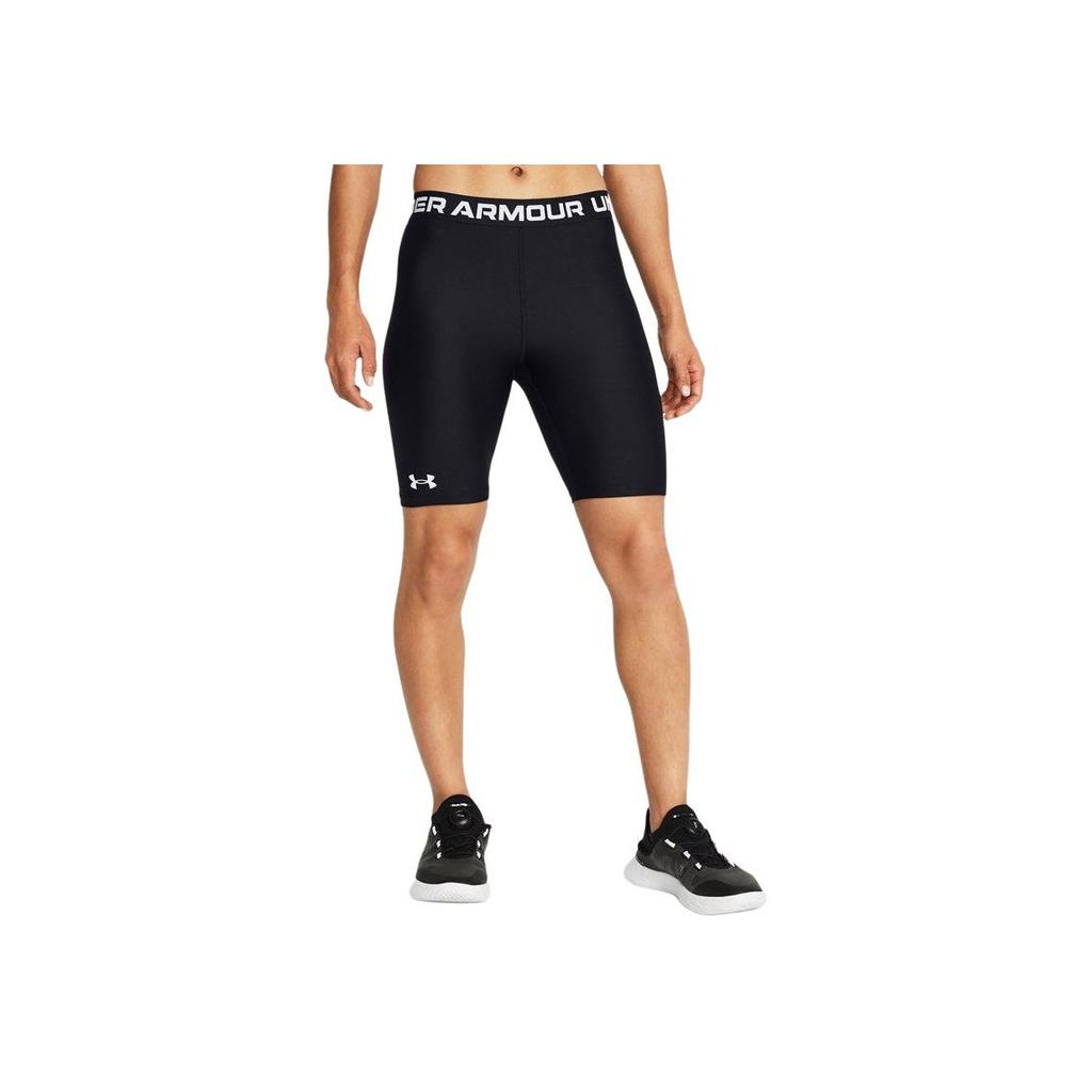 Under Armour Breathable Comfortable Butt-Lifting Skin-Friendly Letter Logo Printed Sports Shorts Women shorts Black 1384003-001