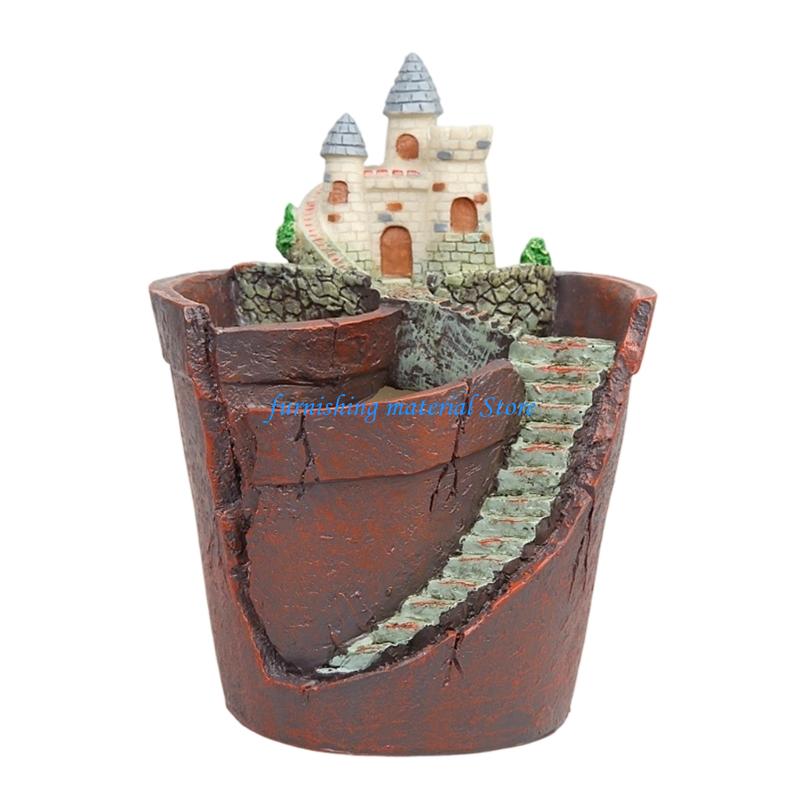 Y5GD Nordics Creative Round Succulents Flower Pot Lazy Succulents Pot Succulents Plant Mini Cartoon Resin Flower Pot For Stable