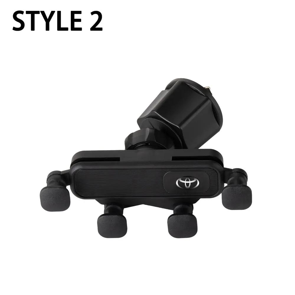 

For Toyota 2026 New Hub Caps 360° Rotatable Gravity Car Air Vents Clip Phone Bracket GPS Support For Toyota Harrier Cross Chr C
