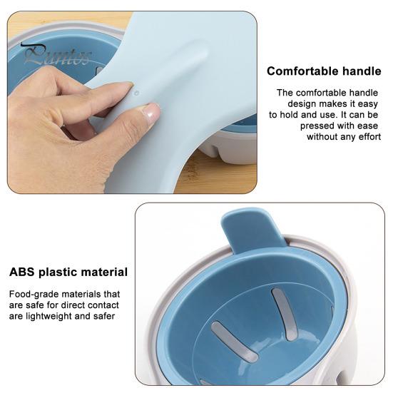 Plastic Egg Boiler Dual Cavity Microwave Poacher with Lid, Heat Resistant Double Hole Steamer, Compact Cooker Quick Breakfast Tool Nutritious Maker