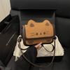 Cute toast cat tote bag women's 2 new trendy autumn fashion cartoon funny shoulder messenger bag