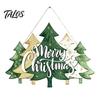Christmas Hanging Wooden Signs Sign Ornament, Multi-Layer Tree Wood Plaque Multi Layered Wall Art with Rope, Merry Festive Door Decor Farmhouse Hanger