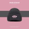 Sweet and Cool Hot Girl Pink Letter Knitted Hat Children Autumn and Winter Warm Versatile Face Small Wool Hat
