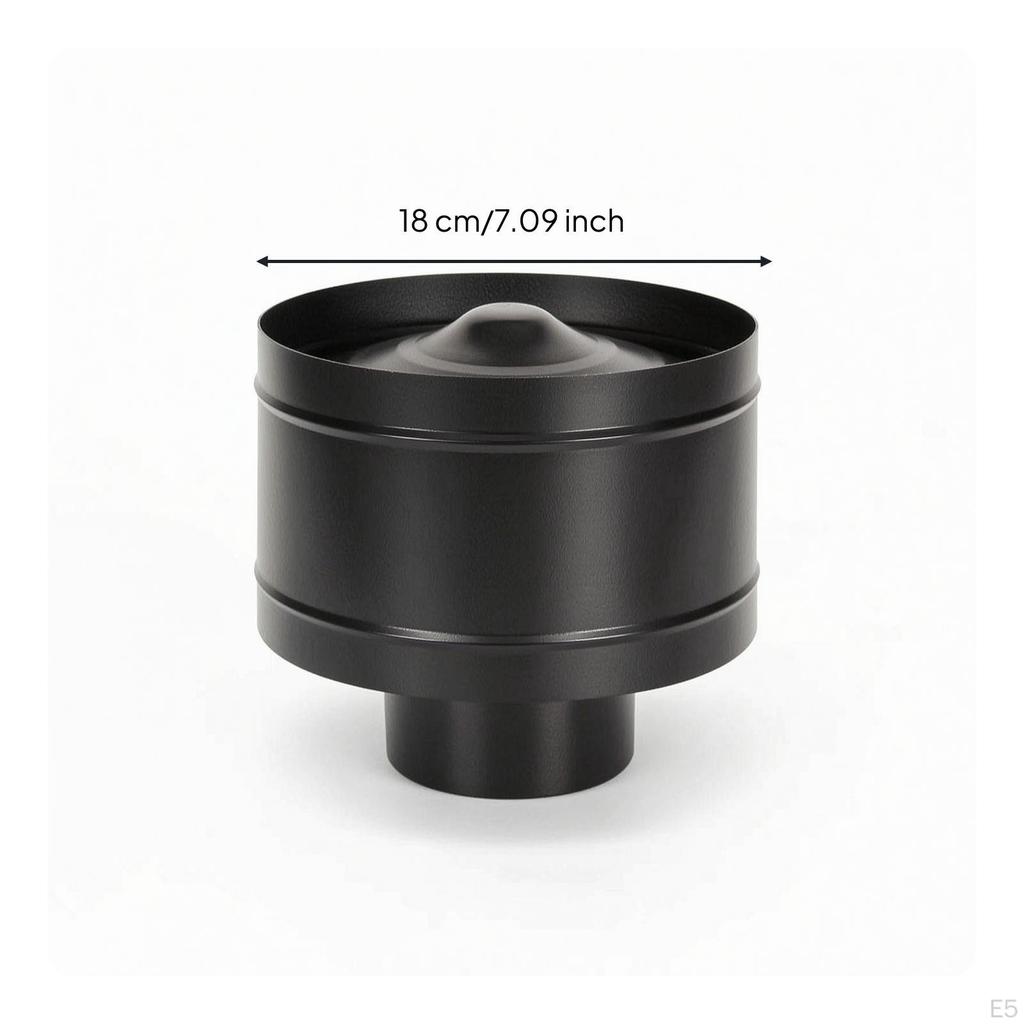 Chimney Weather Hood Weatherproof Heating Flue Cap HeatTolerant for Fireplace 100MM Rain