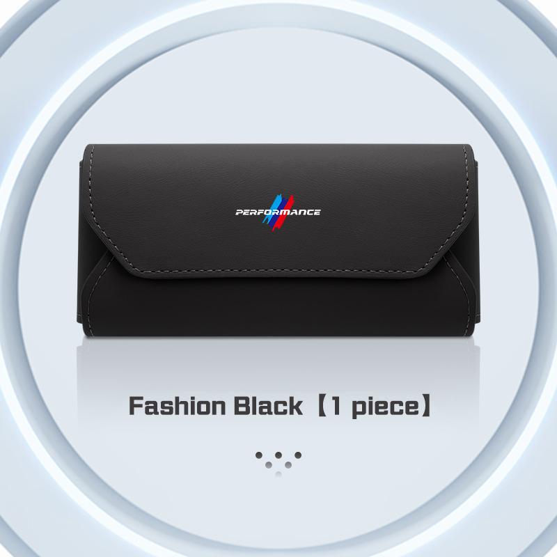 Leather Car Visor Glasses Case For BMW X1 X2X3X5X4 X6 X7 1 3 5 7 Series F48 E70 E90 G20 G30 I7 Sunglasses Box Eyeglasses Storage