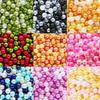 Color Abs Perforated Imitation Pearl Loose Beads Diy Hand-Woven Beaded Bracelet Homemade Jewelry Material