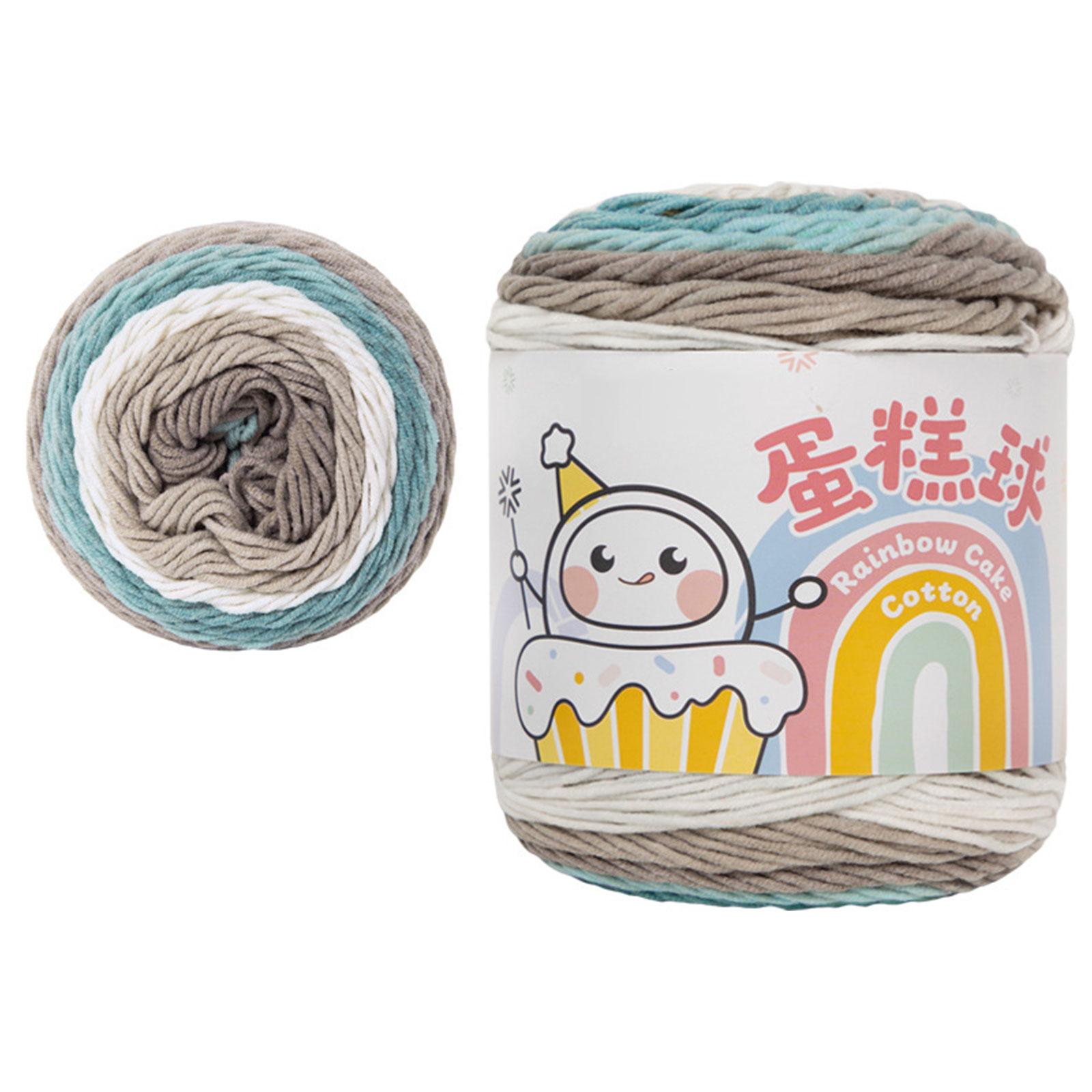 

Пряжа для вязания Градиентная пряжа для торта Мягкая пряжа Градиентная пряжа для вязания крючком Хлопковая пряжа Пряжа Fairyland Rainbow Аксессуары для вязания 22