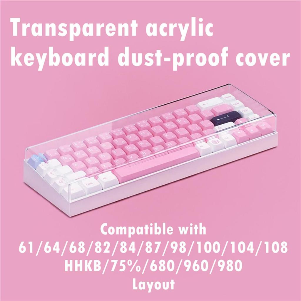 Akrylový kryt na mechanickou klávesnici, Vodotěsné pouzdro, Proti kočkám pro počítačový stolní počítač Domov