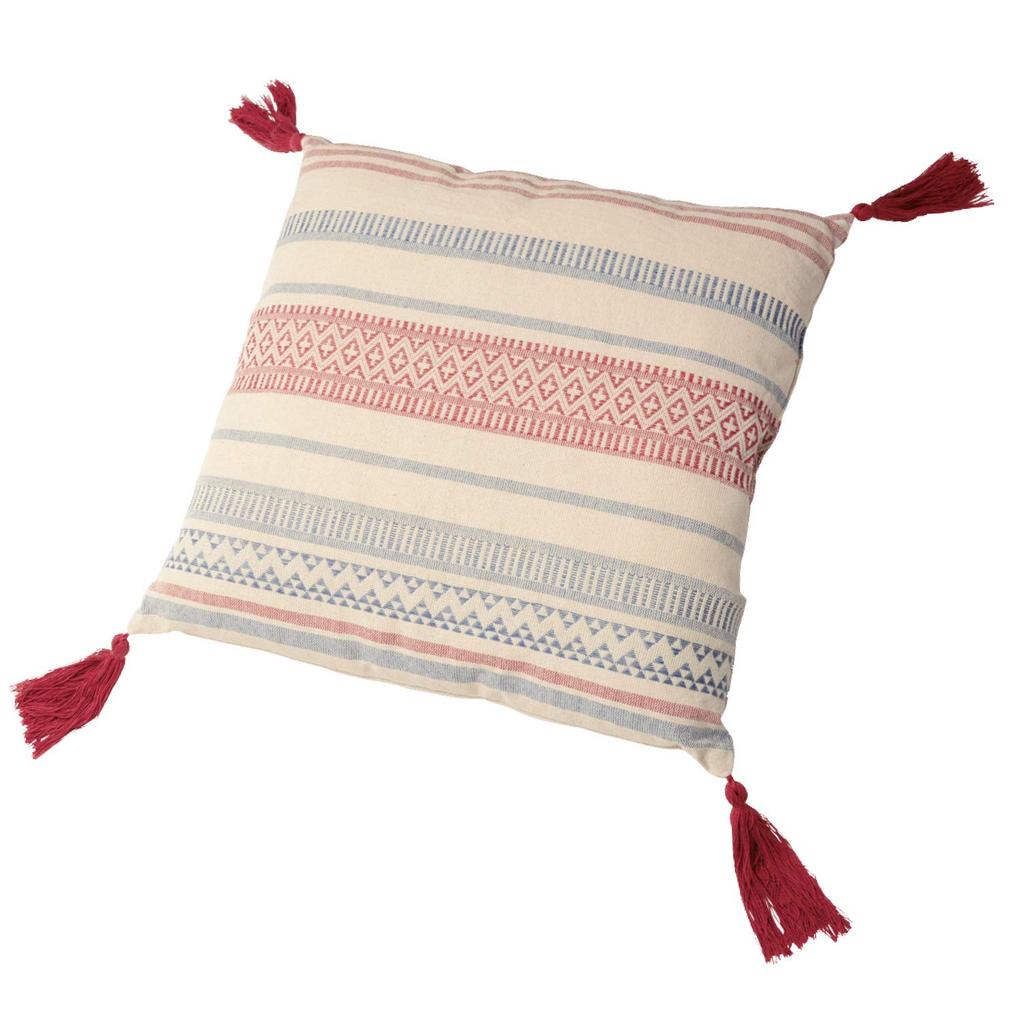 Indian cotton back 45 x 45 270051911 cushion, Terra, approx. cm, red,