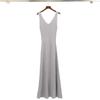 High-quality New Sleeveless V-neck Knit Rhinestone Dress for Summer, Versatile Slimming Dress