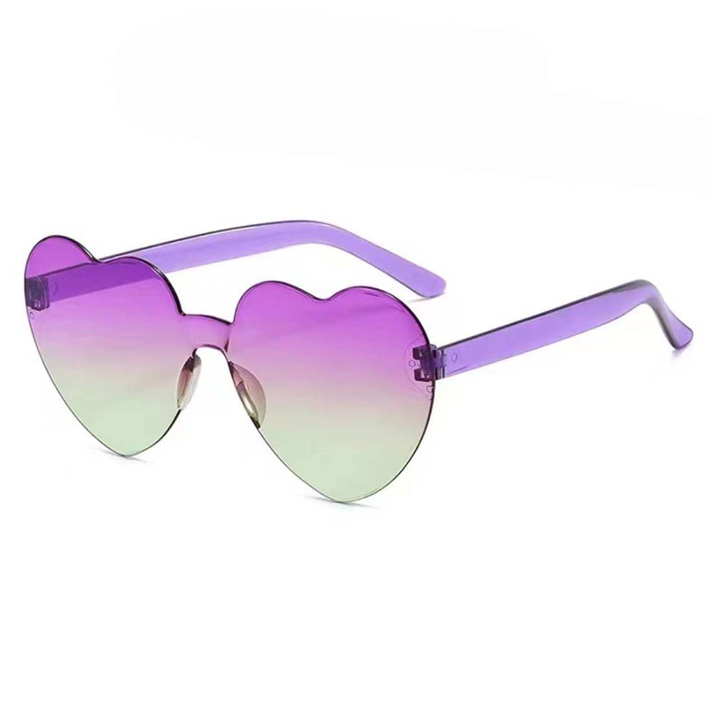 Fashion Jelly Gradient Heart-Shaped Lenses Sunglasses For Women Girls Colorful Sun Glasses Summer Outdoor Goggles UV400