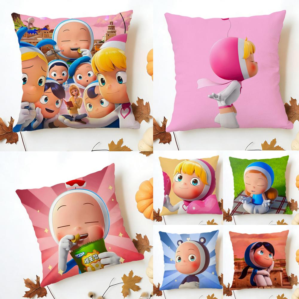 Yumis Cells The Movie Cushion Cover Washable Linen comfort Soft for Sofa Bed Cozy Home Room Decor