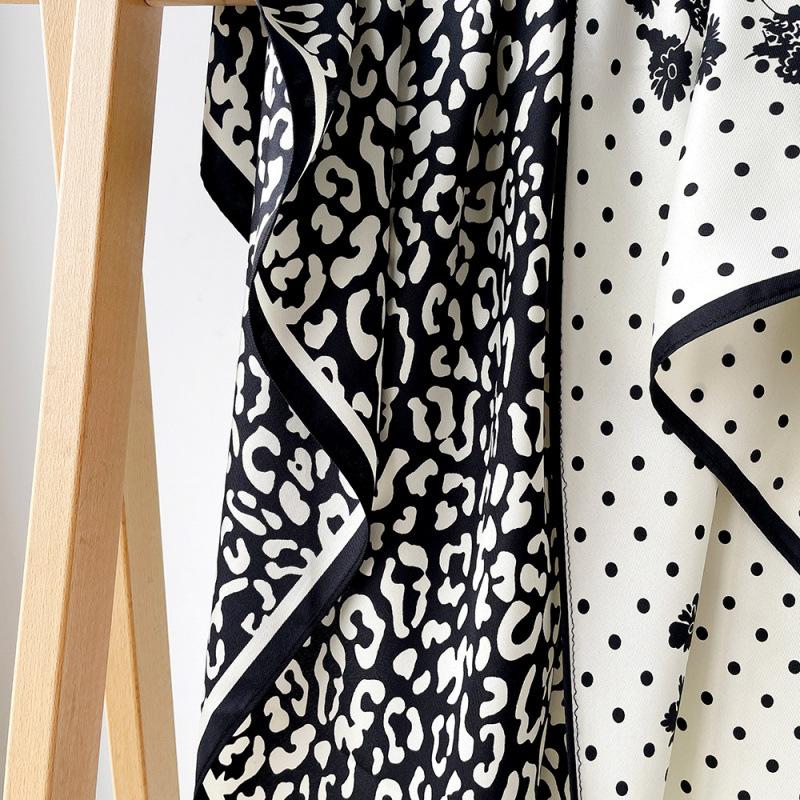 Niche Irregular Scarf Shawl Spring and Summer Twill Triangle Scarf Versatile Scarf Professional Leopard Scarf Decoration