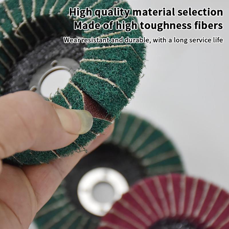 100/115/125Mm Grinding Wheel For Angle Grinder Nylon Fiber Flap Polishing Wheel Disc 5 Inch Non-Woven Grinding Wheel Metal Wood