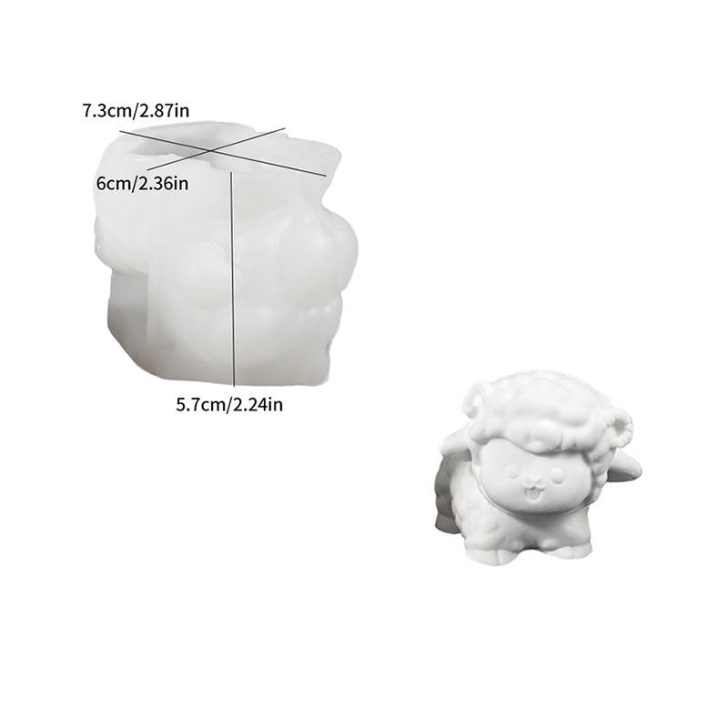 

3d Lamb Mold Temperature-Resistant Sheep Silicone Mold Gypsum Mold Food-Grade For Resin Art Gypsum Casting Diy Crafts
