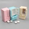 1Pcs Playhouse Toys 1: 12 Doll House Cartoon Mini Refrigerator Miniature Food Play Kitchen Scene Pocket Furniture Model