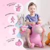 MUKI Ride-On Animal Hopping Horse with Air Pump, Perfect Birthday Gift for Toddlers and Kids Ages 3, 4, and 5 (Pink - Deer)