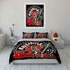 Rockabilly Music Retro Design Bedding Duvet Cover Set Duvet Cover Pillowcases  (1*Duvet Cover 2*Pillowcases, without duvet insert)