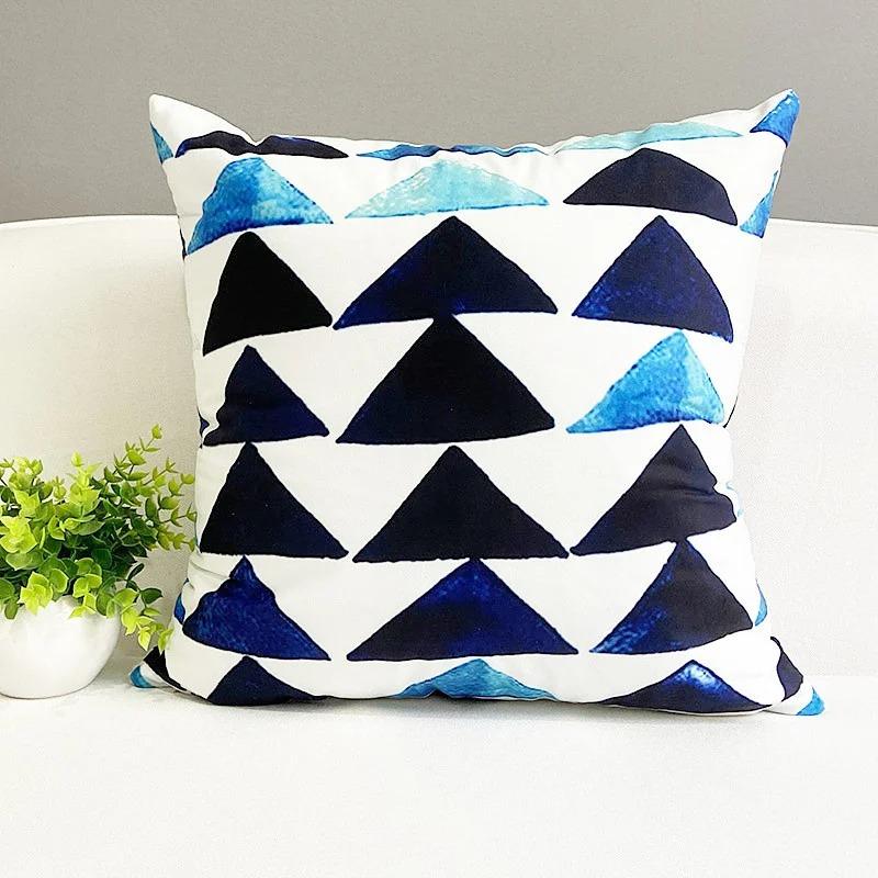 Office Living Room Home Pillowcase Colorful Striped Geometric Pattern Pillowcase Car Ornaments