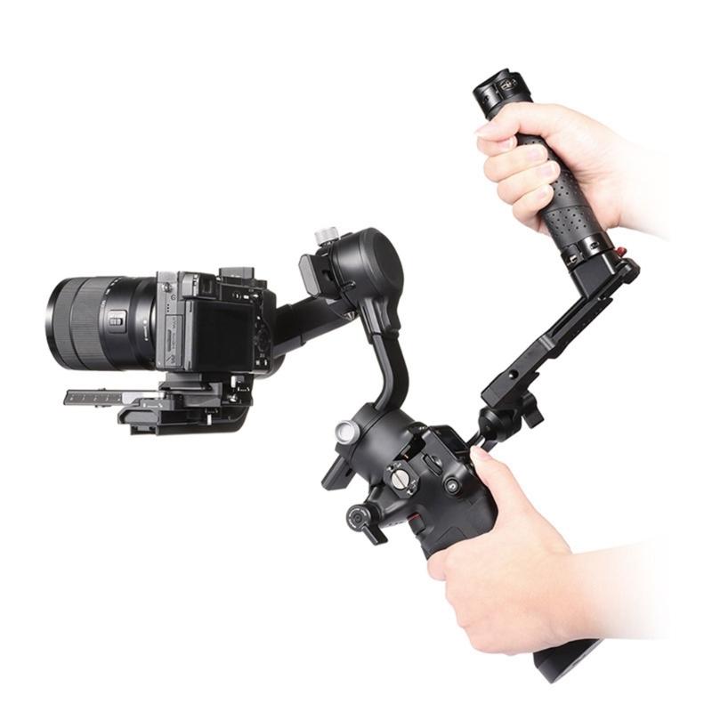Portable Ergonomic Camera Handle 5 1/4inch Screw Holes 2 Cold Shoe Mounts For SC2/S3 Camera Professional Filming