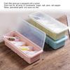 4 Compartments Seasoning Box Spice Rack Organizer Condiment Holder Container(Green)