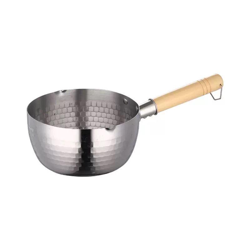 Extra Thick 304 Stainless Steel Yukihira Milk Pot, Uncoated for Baby Food, Cooking Noodles, Small Household Pan Extra Thick 304 Food Grade, No Chemical Coating