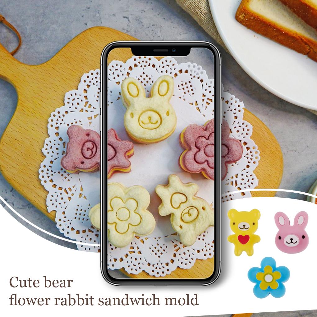 3pcs Cookies Sandwich Mold Decorating Tools Home Kitchen Food Makers Lovely Patterns DIY Bread Toast Molds Breakfast Maker Tool