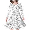 Girls' 3D Cake Doodle Dress Long Sleeve Summer Spring Vacation Daily Holiday Princess Beautiful Sweet Kids 4-12 Years Casual Dress A Line Dress