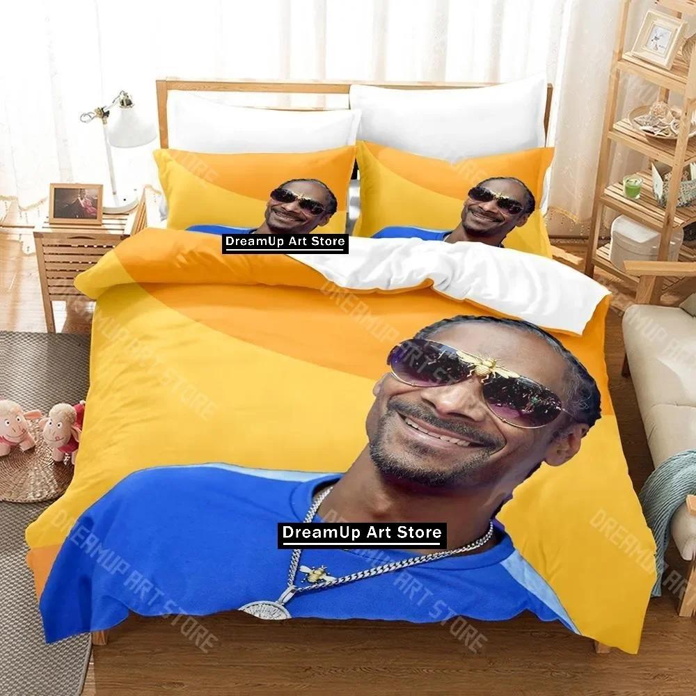 

Rapper Snoop Doggy Dogg Bedding Set Single Twin Full Queen King Size Bed Set Adult Kid Bedroom Duvetcover Sets Anime Bed EU Single 90x200cm