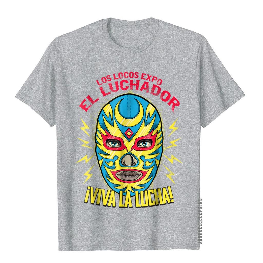 Viva La Lucha Luchador Lucha Libre Wrestling Fan Tshirt Plain Crazy Tops T Shirt Cotton Top T-Shirts For Men Cool