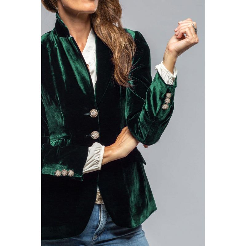 Women's Retro Jacket Suit New Slim Split Velvet Small Suit Top