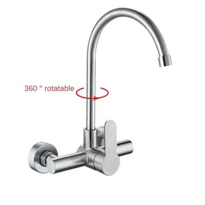 Grifos de Fregadero de Cocina Rociador Pared Centro de 8 Pulgadas Comercial Mezclador de Agua Fría y Caliente Accesorios Grifo Gourmet de Cocina