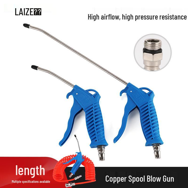 High-Pressure Plastic Air Blow Gun for Auto Repair: Long & Short Nozzles