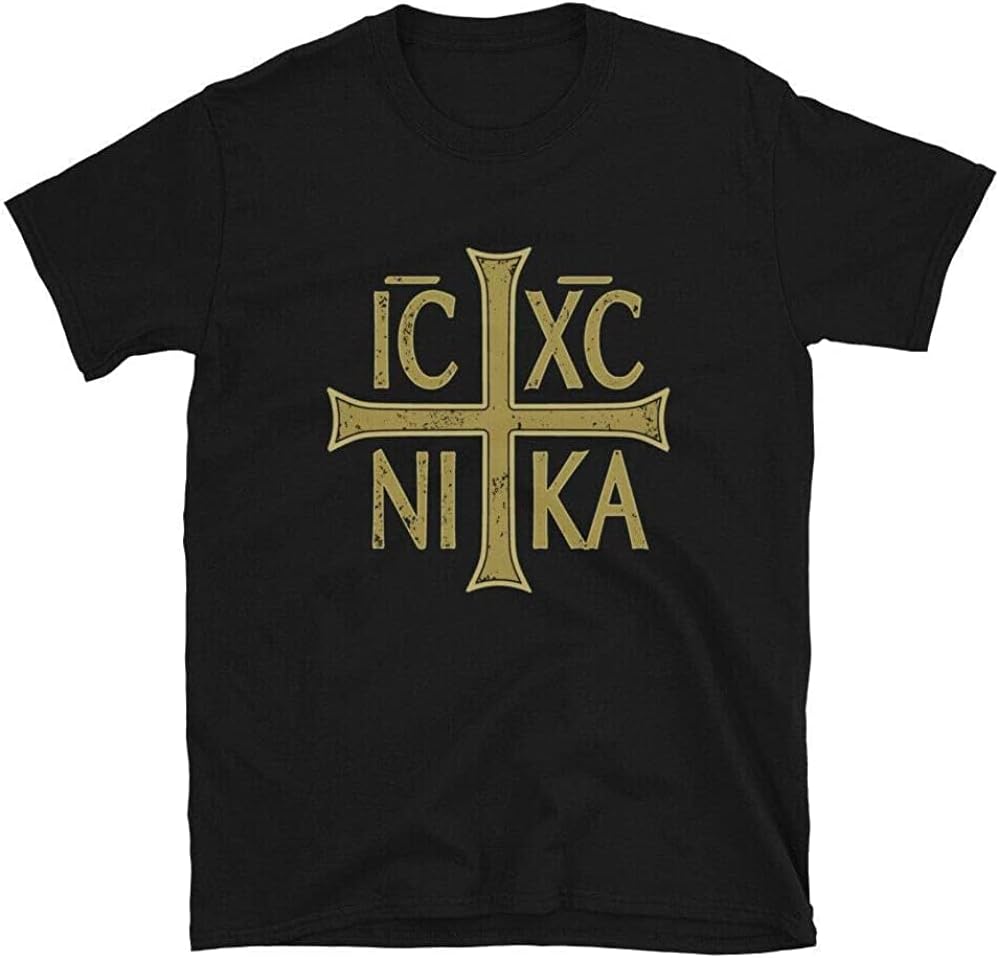 ICXC Nika Cross Christogram Orthodox T-Shirt XXL чёрный