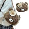 Cartoon Big Face Bear Plushie Backpack Kawaii Lolita Bag Design Shoulder Bag for Woman High Street Fashion Backpack Girl's Gift