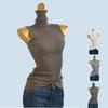 High Proportion Woolen Sweater Autumn and Winter Turtleneck Sleeveless Vest Slim Fit Slimming Women Inner Wear Bottoming Shirt All-Matching Top