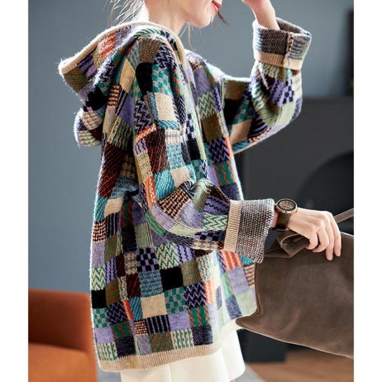 New Women Autumn Knit Pullover Colorful Loose Knitting Sweaters
