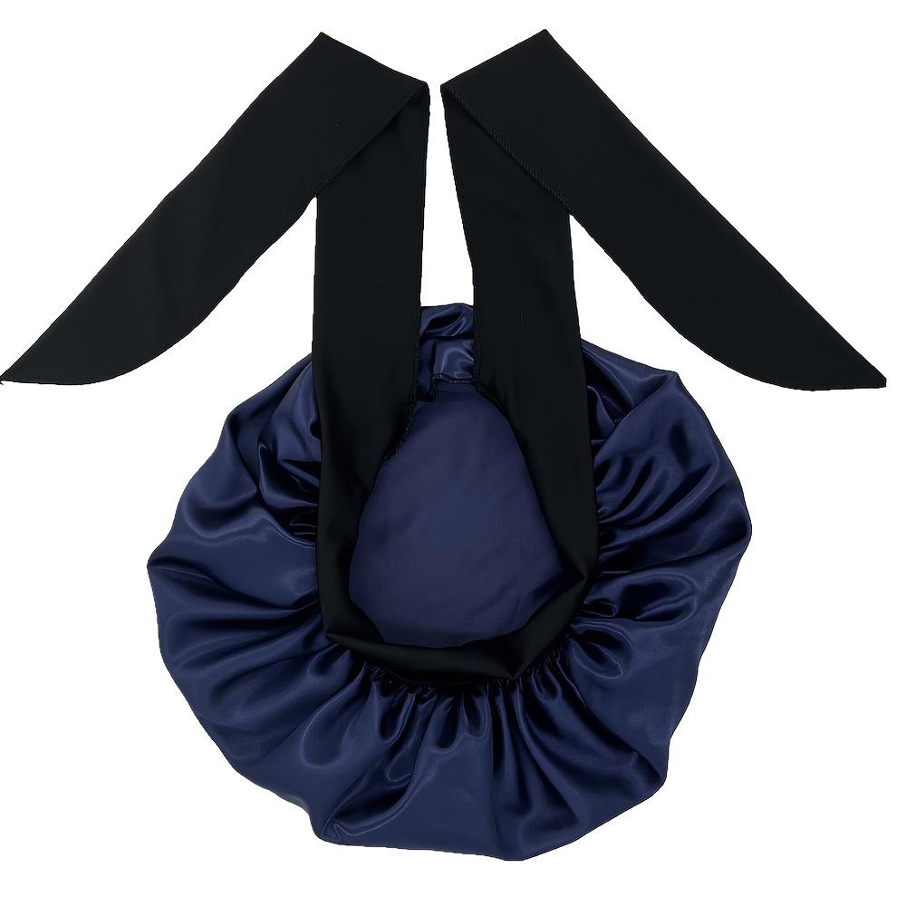 Satin Silky Bonnet With Adjustable Tie Band, Lightweight Sleeping Hair Cap For Women Men, Hair Care Night Bonnet