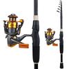 Fishing Rods and Reels Combos Set 1.8-2.4MTelescopic Fishing Rod with 13+1BB Spinning Reel for Carp Bass Saltwater Freshwater Fishing