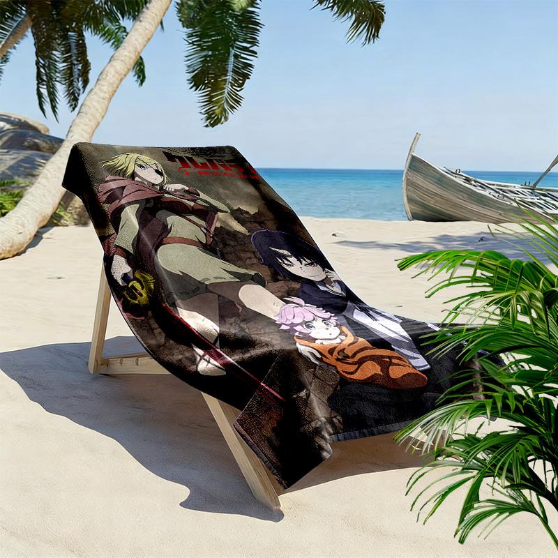 Clevatess Print Beach Towel, Large Soft Quick Dry Towel for Beach Camping Swimming