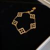 Zircon Round Geometric Flower Bracelet Vintage Style Bracelet Light Luxury High-End Hand Jewelry For Women