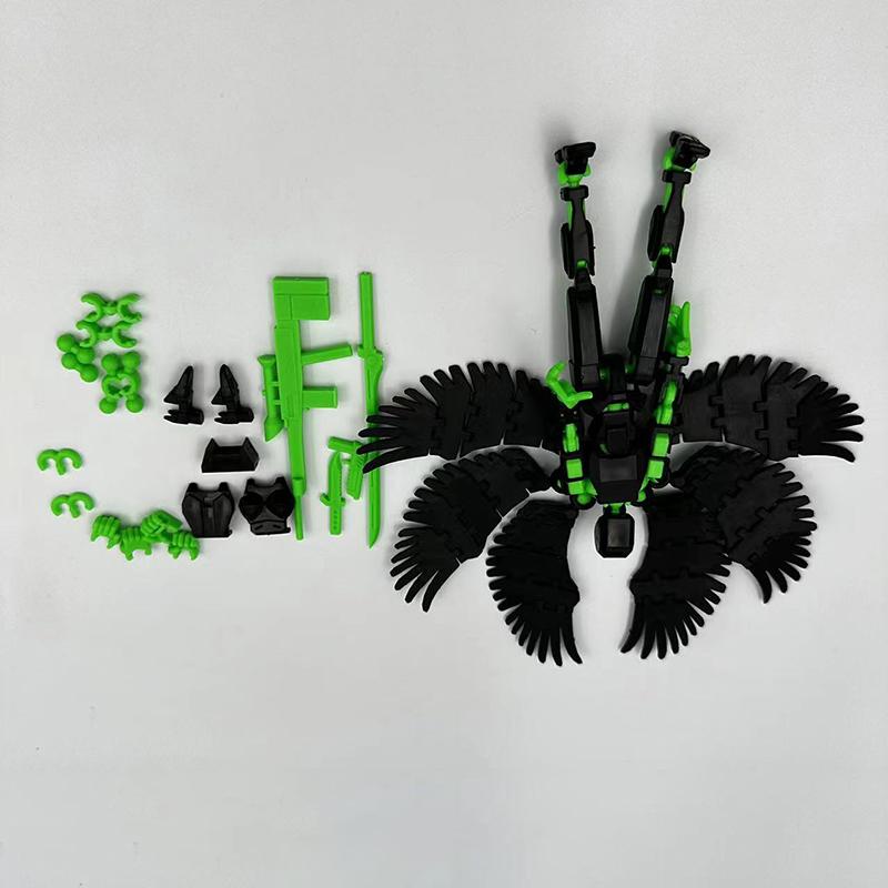 Cartoon Movable Figure With Wings Assembleable Male And Female Luminous Figure Toys