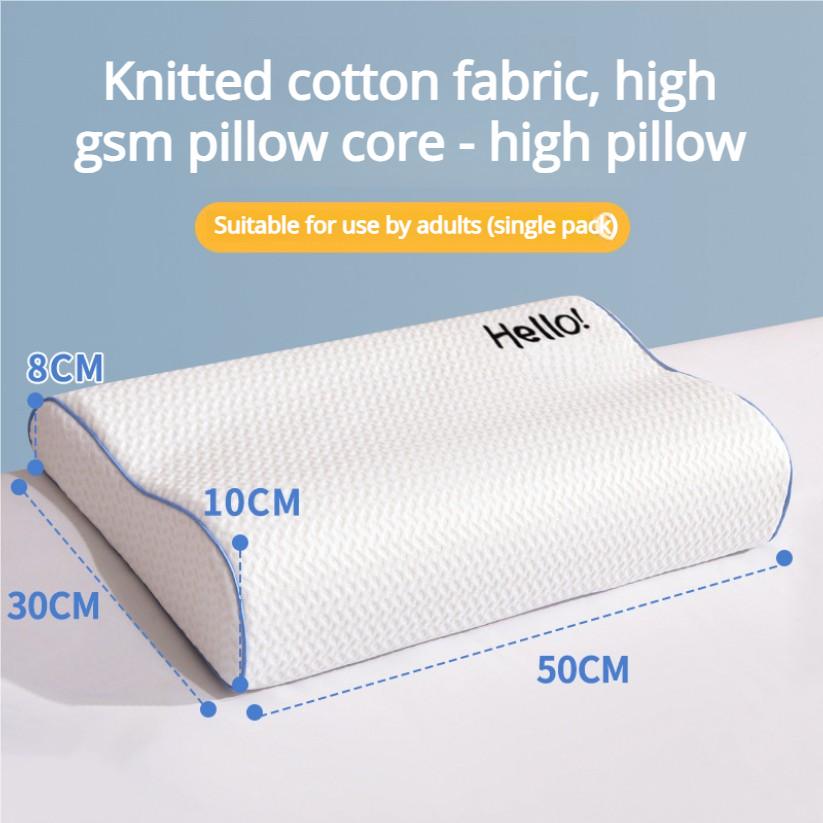 Memory Cotton Neck Pillow Pro Soft Breathable Antibacterial Strong Support  High Low Curve Seamless Fit