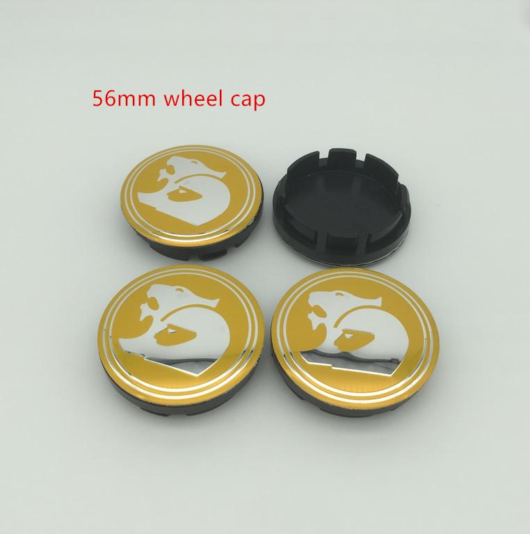 4pcs 56mm 60mm HSV Car emblem Wheel hub Center Cap Badge covers sticker Styling accessories
