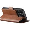SUTENI Q-07 For iPhone 15 Pro Case Magnetic Color Splicing Cowhide Texture Leather Cover
