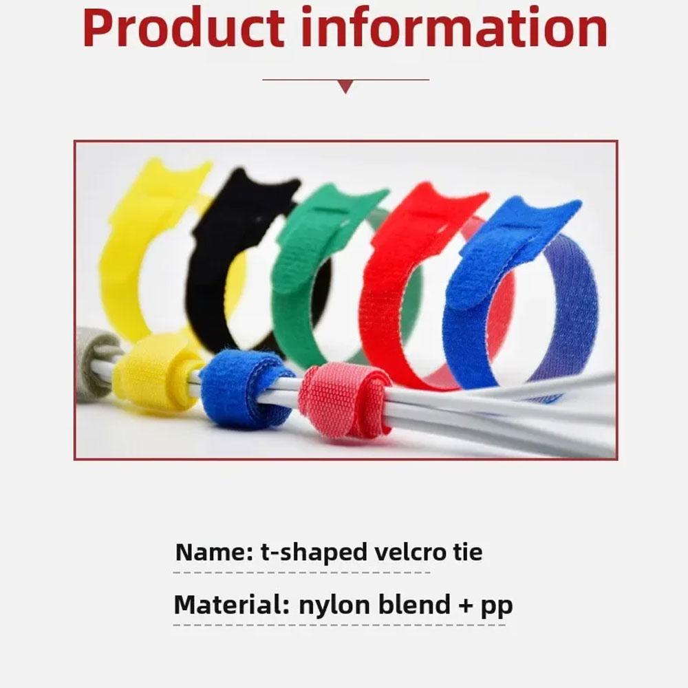 50 Stück Wiederverwendbare Klett-Kabelbinder Befestigungsbänder Mehrzweck-Kabelorganisatoren für Computer/TV/Elektronische Geräte