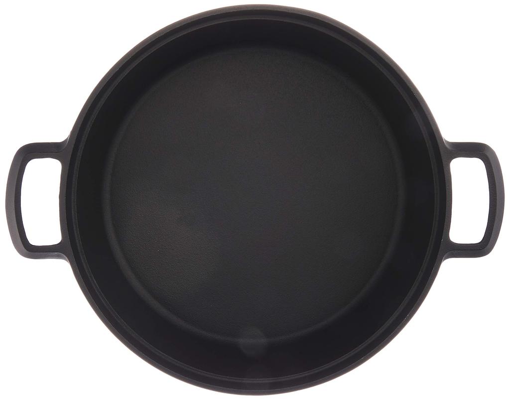 Iwachu Family Stew Pan Black Inner Induction Nanbu 21639 23, Finish, Diameter 23.5cm, Compatible, Ironware,